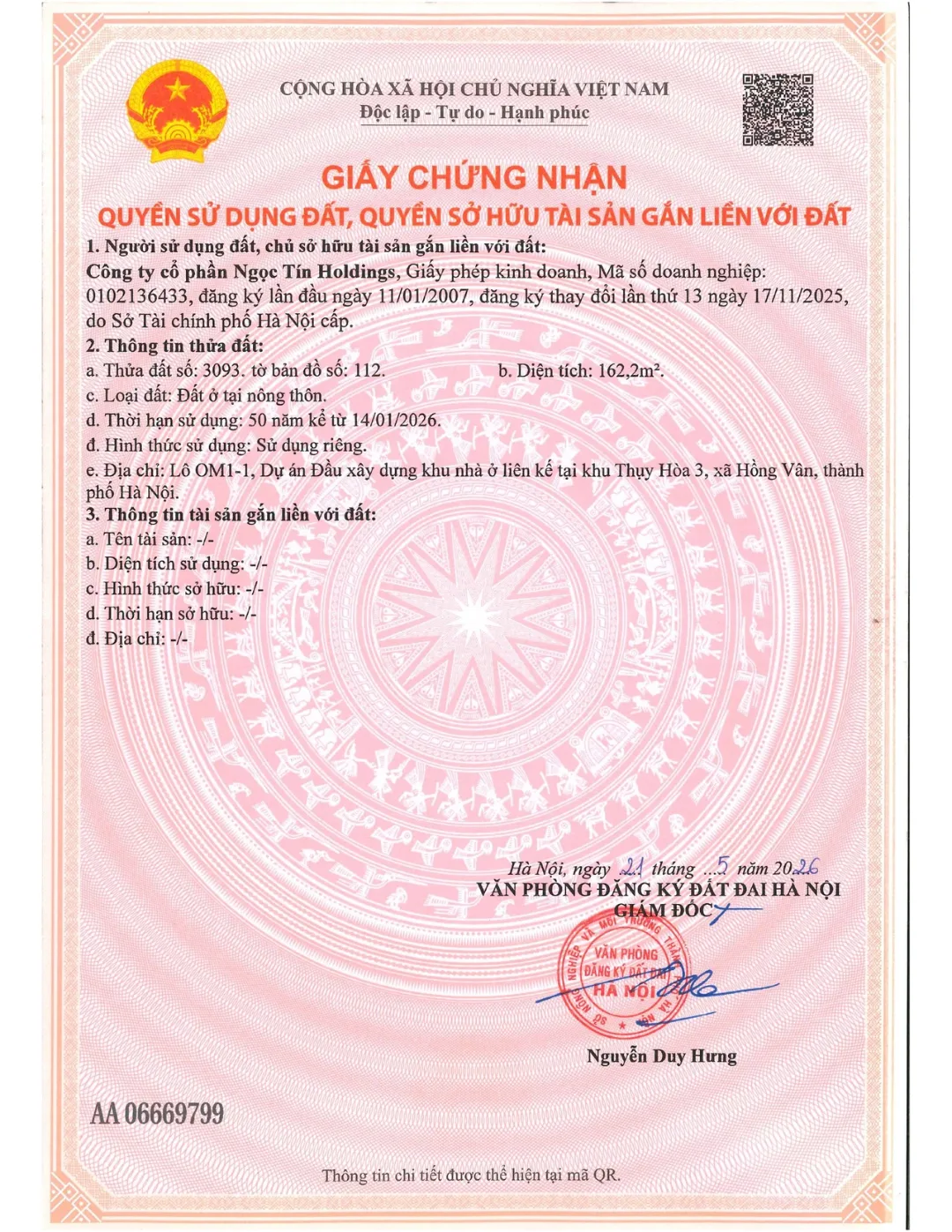 Hồ sơ bản vẽ quy hoạch 1/500 minh bạch dự án Nam Mon Square Thường Tín
